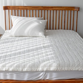 오가닉코튼 60수면 침대 패드 화이트