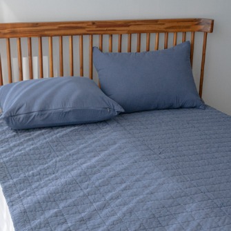 오가닉코튼 60수면 침대 패드 블루